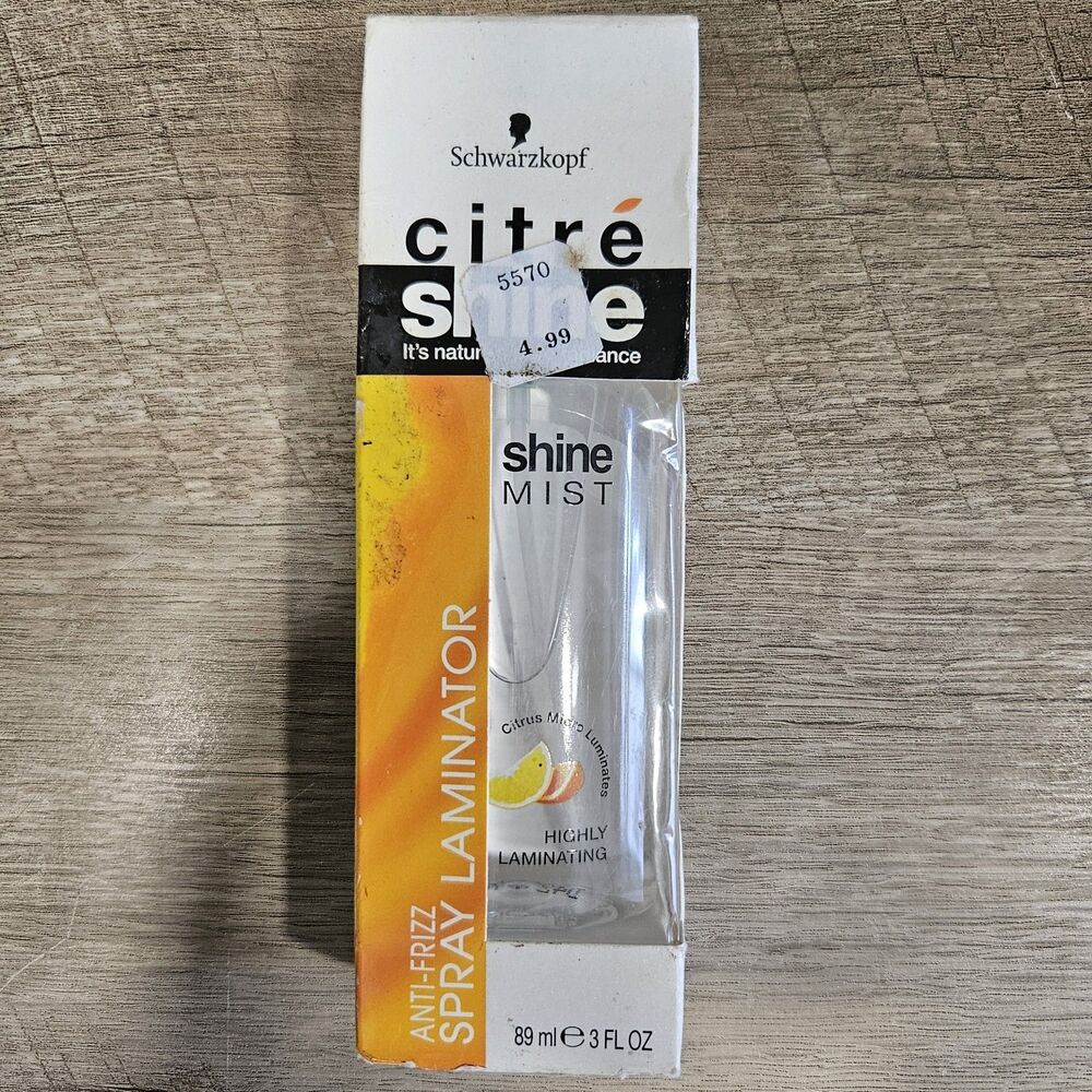 Schwarzkopf Citre Shine Anti-Frizz Spray Laminator Shine Mist 3oz Rare New